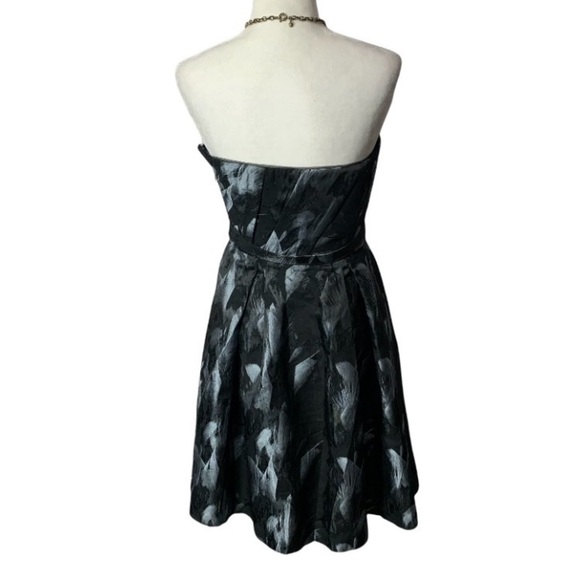 Nwt Whbm Strapless Feather Print Dress - Picture 7 of 9